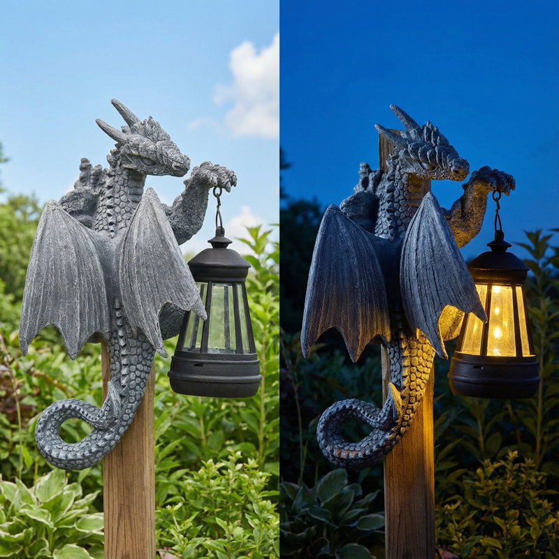 Hanging dragon lantern powered by solar