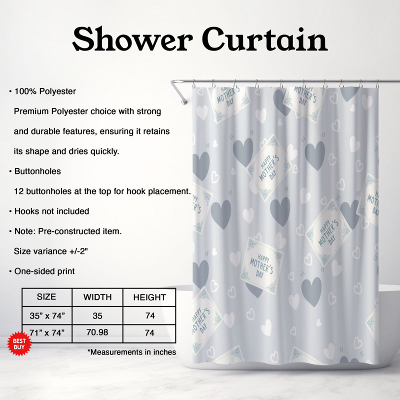 Affectionate Bear - Premium Shower Curtain 4, 74"H x 71"W