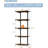 5 Tier Wall Bookshelf Unit for Bedroom Books, Large Floating Book Shelves Wall Mounted