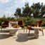Nidia Lightweight Concrete Terrazzo Outdoor Coffee Table, Ivory
