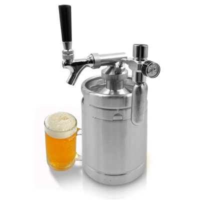 NutriChef 0.07 Cubic Feet Outdoor Single Tap Mini Keg Countertop Kegerator - View 1 | Fridge.com