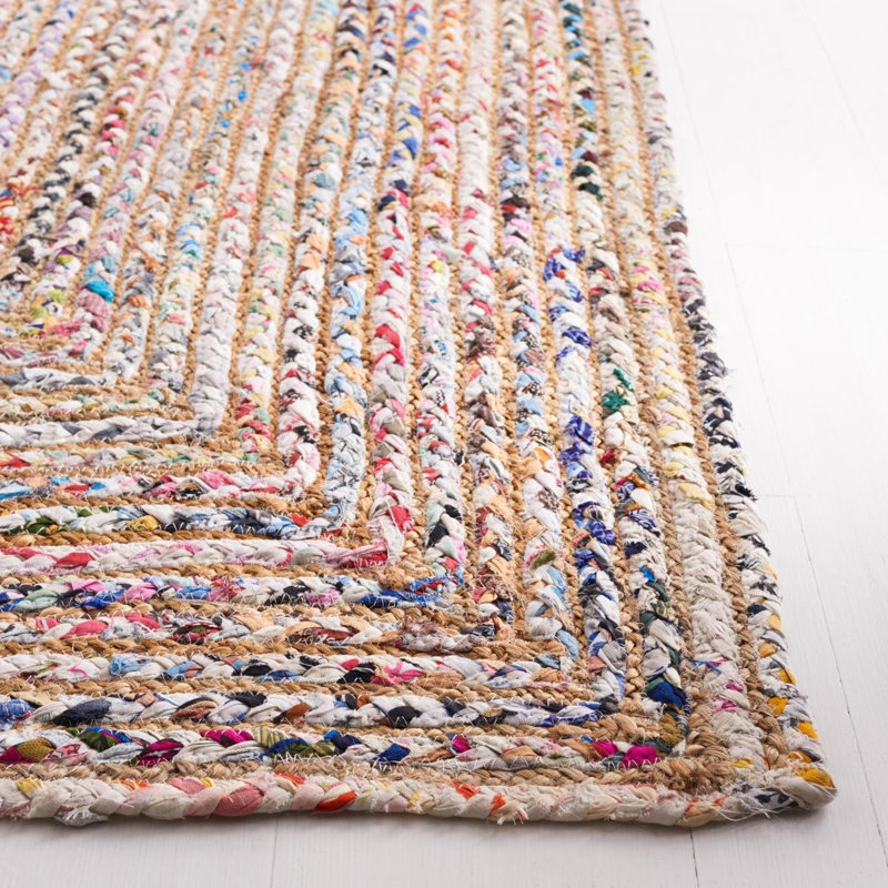 Herzig Flatweave Cotton Beige/Yellow Rug, Rectangle 91 x 152cm