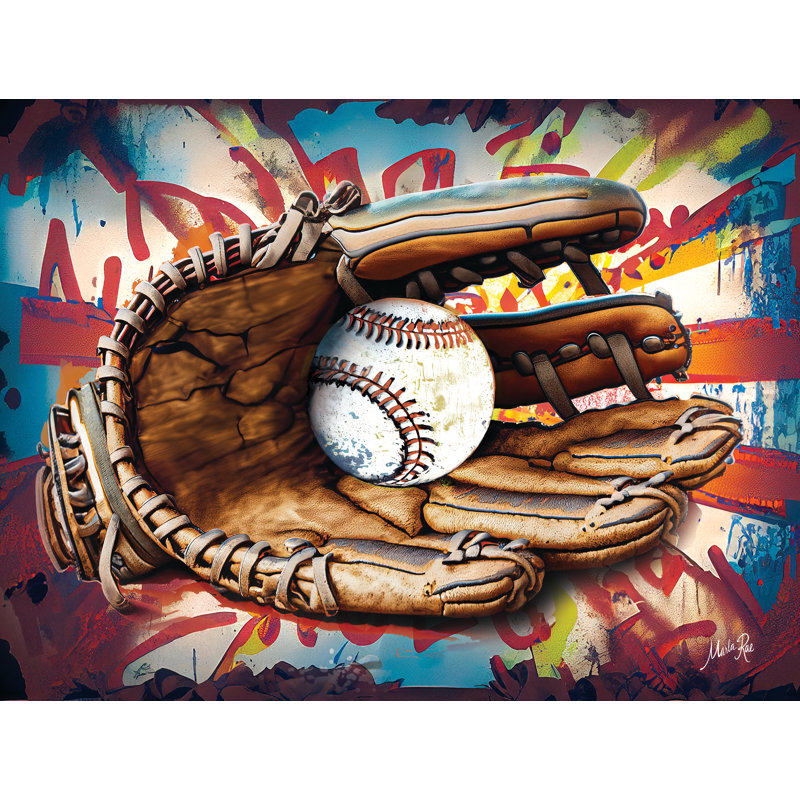 Graffiti Baseball and Glove par Marla Rae, H 8 po x l 12 po