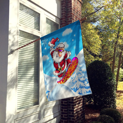 Drapeau de jardin à 2 côtés noël père noël