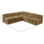 Tissu d'ameublement en velours Demars 5 pièces Canapé modulaire modulaire-700655650-700655652