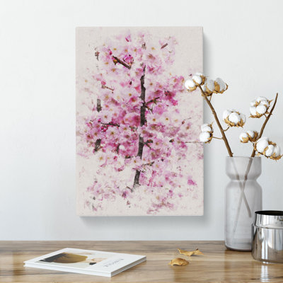 Pink Cherry Blossom Flowers Vol.2 - Wrapped Canvas Print
