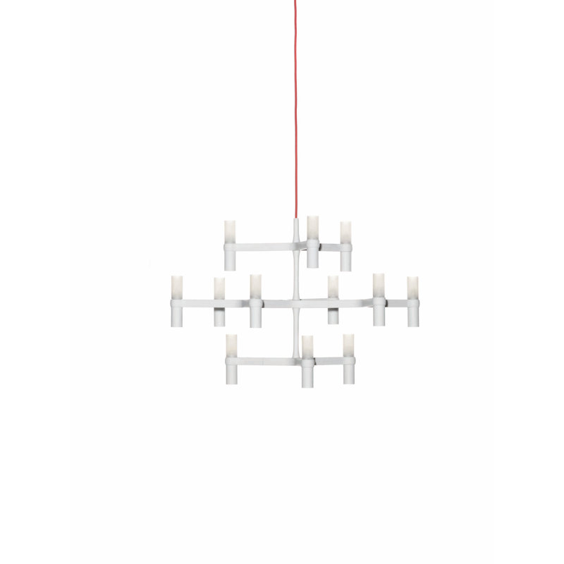 Crown Minor 12-Light Candle-Style Chandelier, White, Yes
