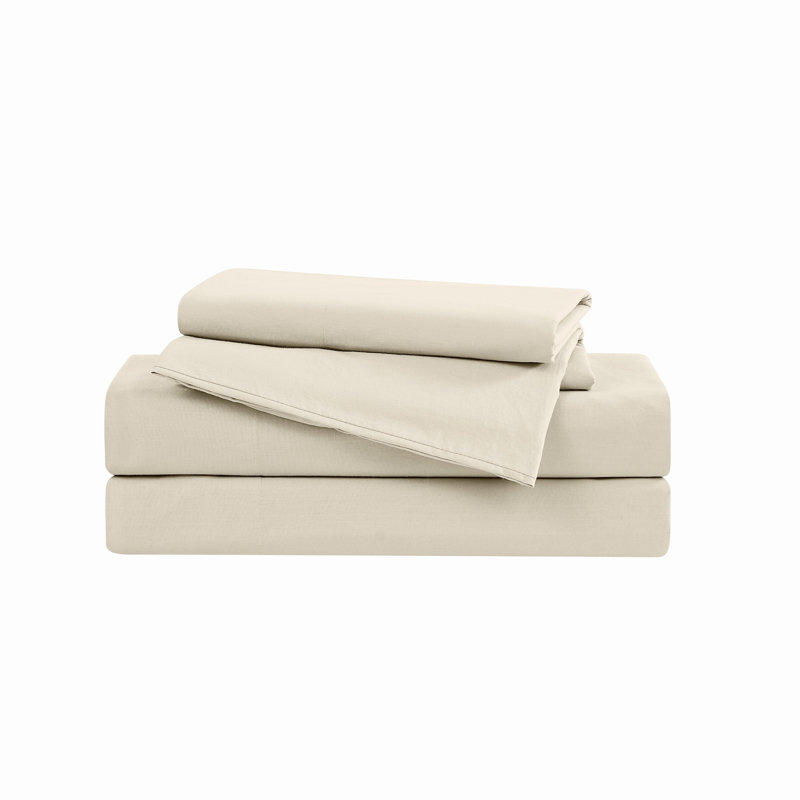 The Farmhouse by Rachel Ashwell Washed Cotton Sheet Set, Twin Sheet Set with 1  Pillowcase, Ivory
