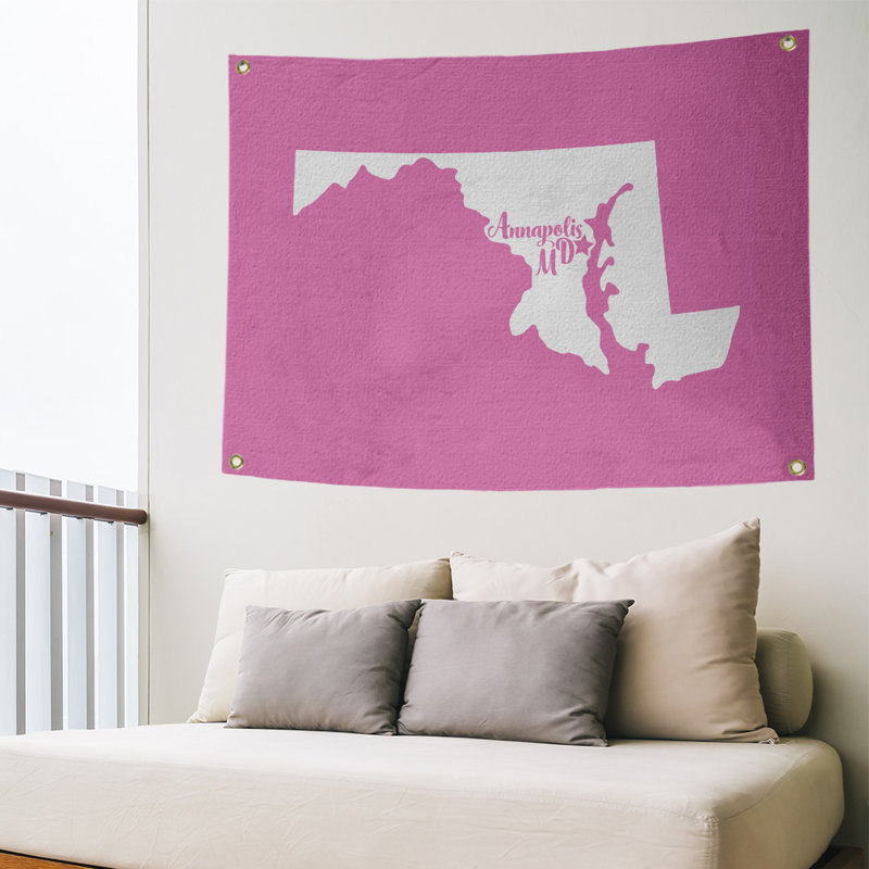 Tapisserie murale maryland annapolis, H 26 po x l 36 po, Rose