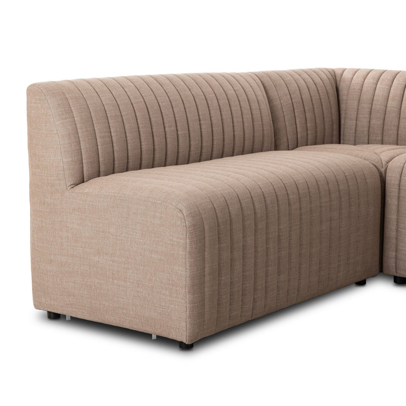 Augustine Modular Sectional, 31.5" H x 100" W x 66.5" D, Crypton Nomad Taupe Polyester Blend