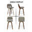 Tabouret de comptoir pivotant en cuir moderne de 26 po avec structure en bois robuste-2025727767