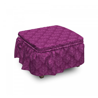 Housse pour classique repose-pieds damassé victorian