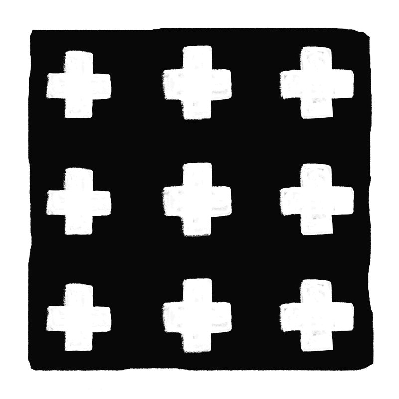 Motif de croix suisse, H 12 po x l 12 po