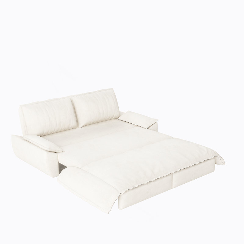 Canapé-lit escamotable grand 73,2 po, canapé-lit convertible 3-en-1, causeuse multifonctionnelle en velours pour la vie moderne