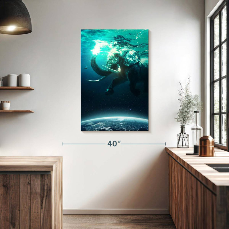 Brampt Elephant In Space, 39" H x 26" W