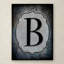 « letter b », art textuel sur toile tendue-21938997