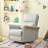 Manual Rocker Recliner Chair For Adults,Rocking Glider Recliner For Small Spaces,PU Leather Rocking Chair For Nursery,Single Sofa Recliner For Home Theater Living Room Bedroom(PU Light Gray)