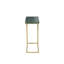 Table de bout en marbre vert avec structure en métal doré - Table d'appoint compacte pour canapé ou lit