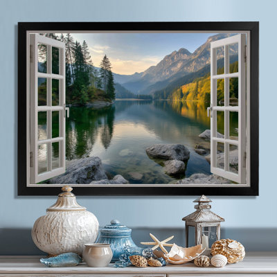 «Calm Windows Views Of Banff», art sur toile bord de mer