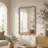 Natural Wood 30"x40" Wavy Rectangle Solid Wood Frame Decorative Mirror