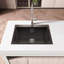 Évier de cuisine en acier inoxydable, lavabo simple sur pied noir de 27 po x 19 po, avec drain standard et crochet standard, Ls-Ssbl01