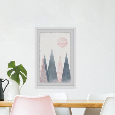 Striped Moon 1 Piece Single Picture Frame Wall Art