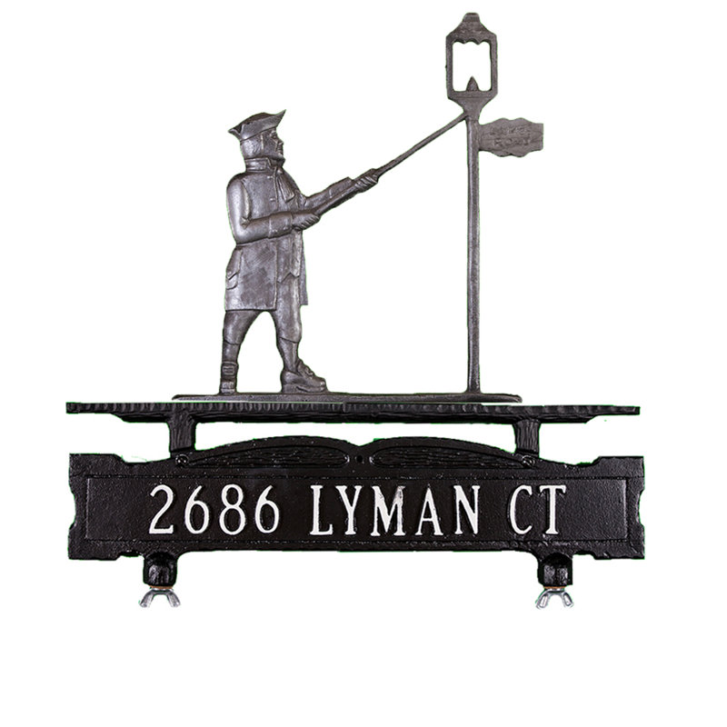1-Line Mailbox Sign, Swedish Iron, Yes