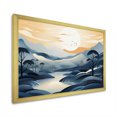 Paysage bleu-gris