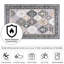 Tapis aztèque à motif marocain lavable à la machine Wymond avec envers antidérapant-111822412