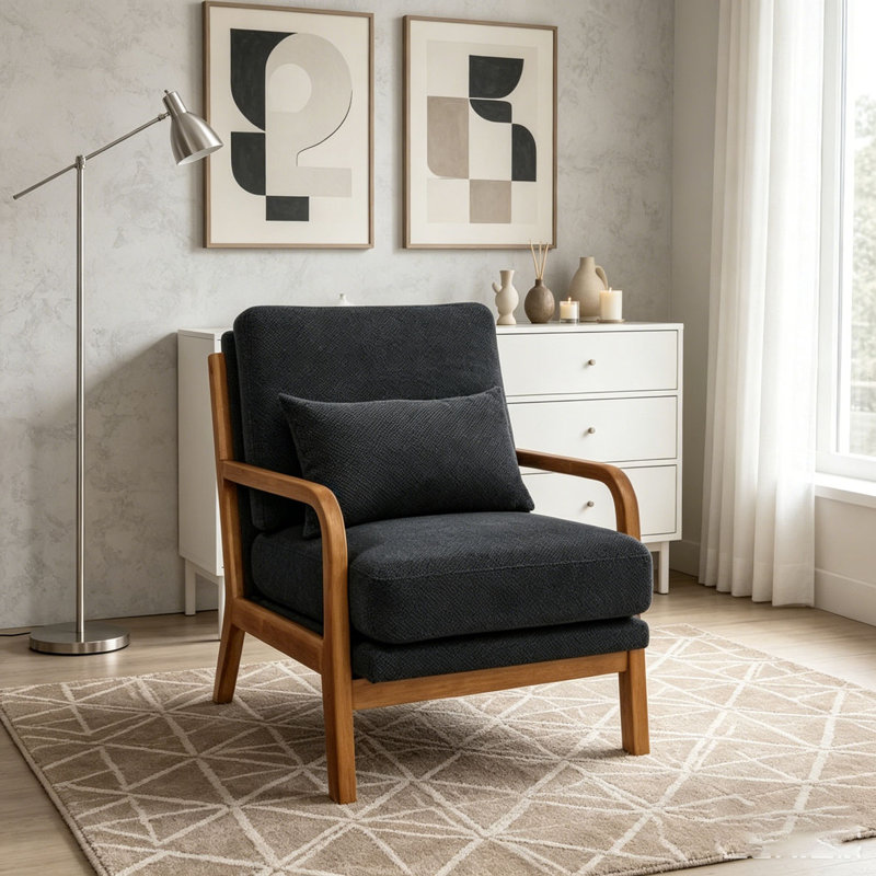 Méridienne Modern, Dark Grey