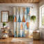 Delicate Polygonal Patterns - Rideau de douche Premium-969497572