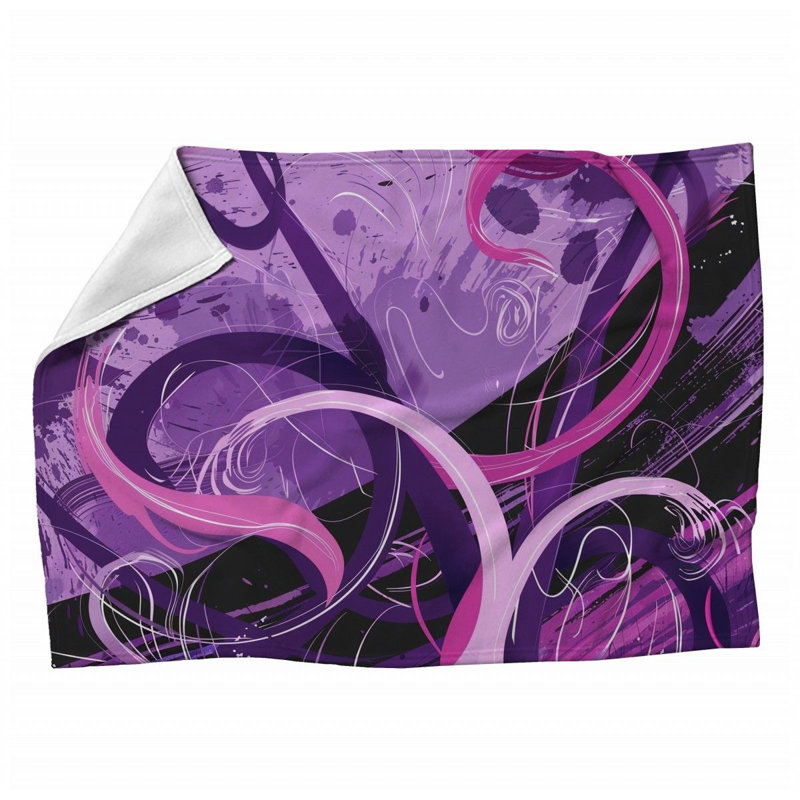 Machine Printed Throw Blanket, 60" x 80"
