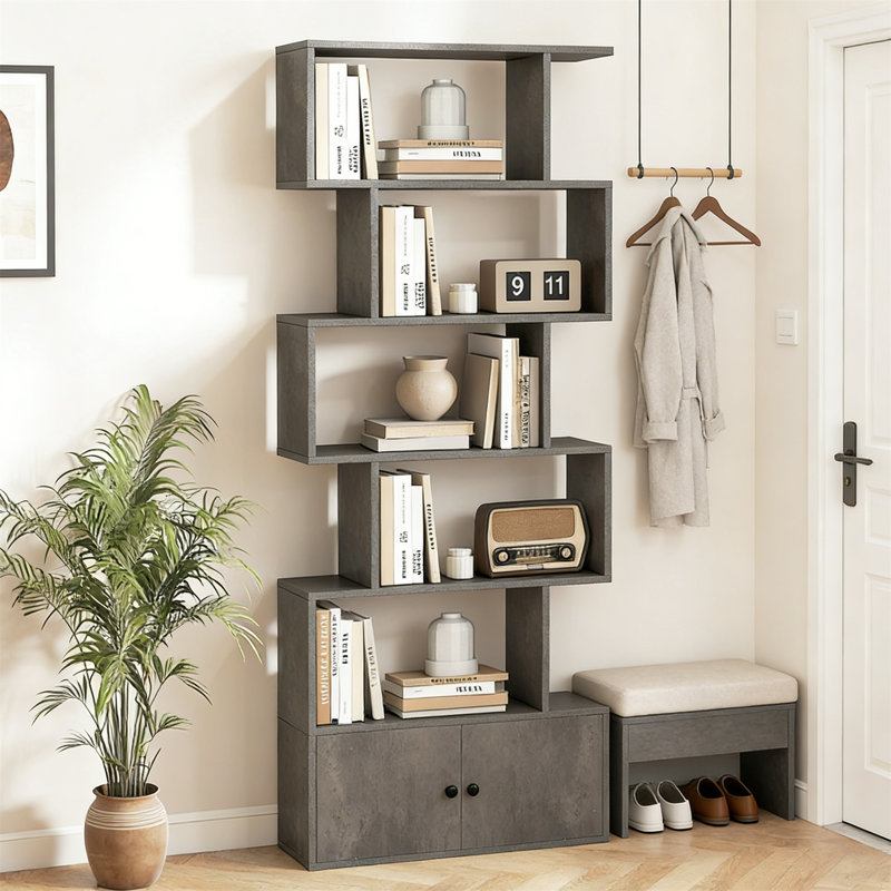 183cm H x 23cm W Standard Bookcase, Grey