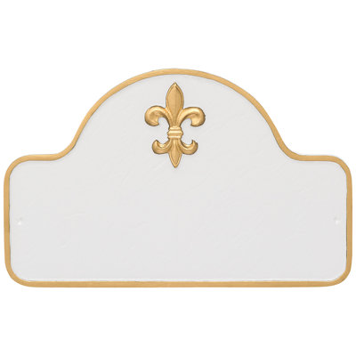 Fleur de Lis 1-Line Wall Address Plaque