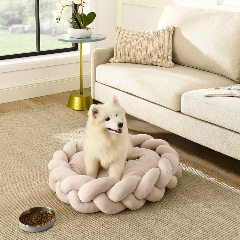 Sam's Pets Ivy Dog Bed, Large (16" W x 20" D x 11" H), Beige