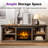 70" Farmhouse Fireplace Tv Stand For 80 Inch Tv, Large Tv Console Table For Living Room, Washed Gray-611362219