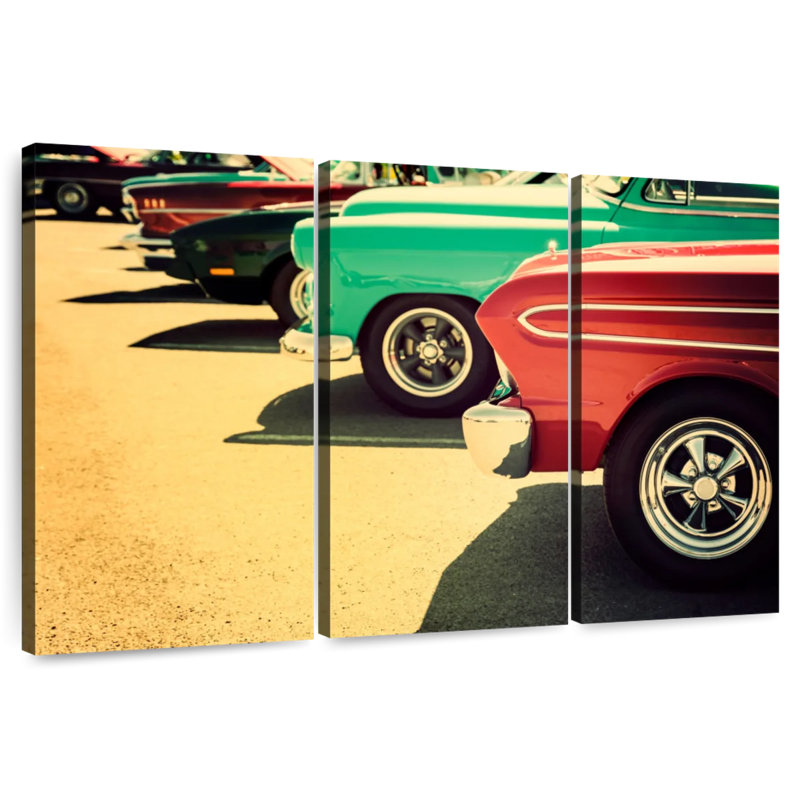 Mehar Parked Vintage Cars, H 14 po x l 23 po