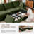 Boneless 107"W U-Shaped Sectional Sofa, Cloud Modular Corduroy Couch with Chaise, 2 Ottomans & Hidden Storage, Extra Deep Seat Corner Sofa, Minimalist Living Room Furniture, Easy Assembly Required-481165346