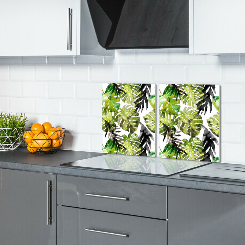 Arcanum Palm Trees Leaf Tropical Chopping Board, 30cm L x 52cm W