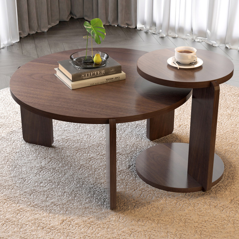 2 Piece Nesting Coffee Tables, Walnut