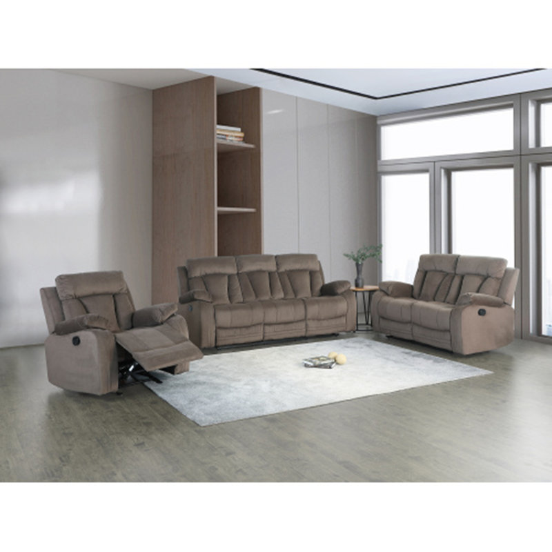 Canapé inclinable en tissu Global, Brun