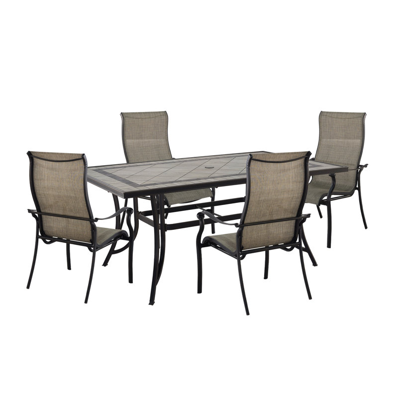 Khara 4 - Person Patio Dining Set with Rectangular Table