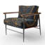 Fauteuil d'appoint rembourré bleu Sacred-1023822922