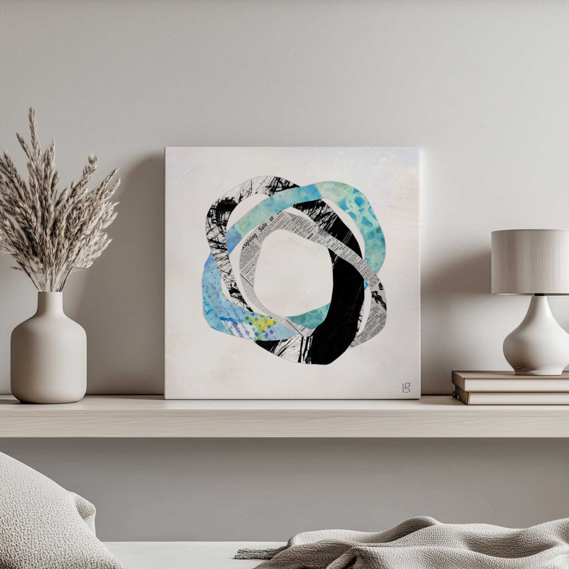 «Entwined Loops II» par Laura Gibson, reproduction d'art sur toile, H 12 po x l 12 po