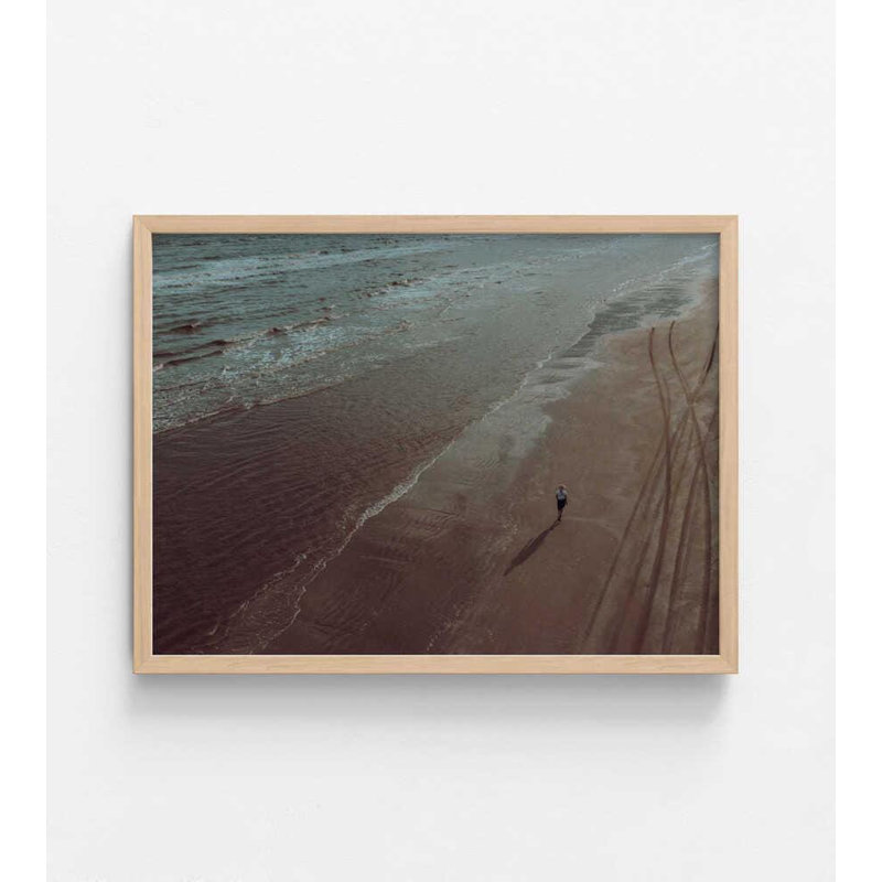 «Solitude on the Shore», reproduction de photographie côtière, H 42 po x l 56 po, Impression encadrée sans passe-partout