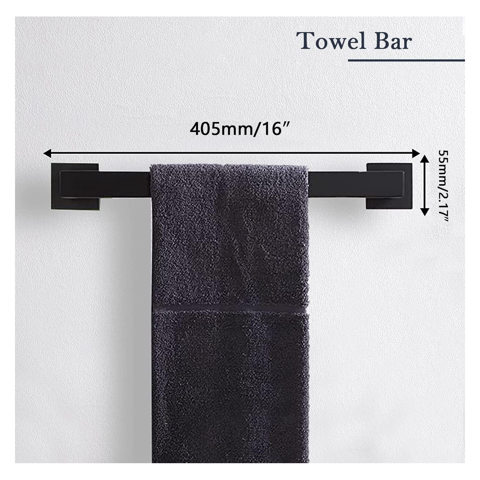 23.75'' Towel Bar, Brushed Gold, 3.15'' H X 16'' L X 5.11'' D