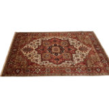 Canvello Hand Made Traditional Medallion Indo Serapi Rug - 6'0'' X 8'11''