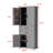 72.6'' Freestanding Bathroom Storage Cabinet With 2 Drawers, 2 Cabinets And Six Behind-door Shelves-624049743