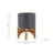 5" Planter W/ Wood Stand, Matte Gray-1307657786