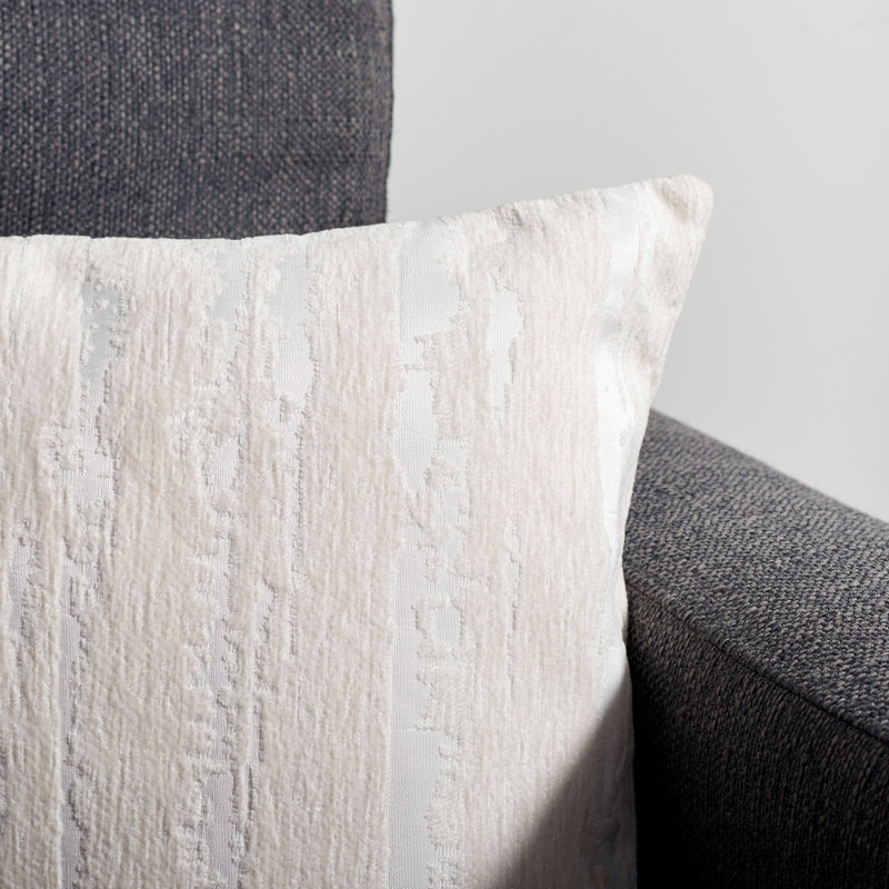Revell Beige and Tan Abstract Rectangular Throw Pillow